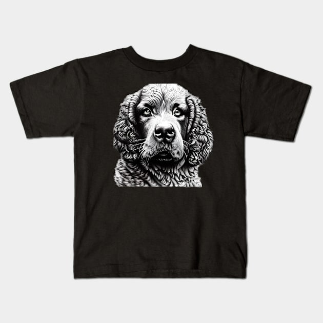 American Water Spaniel Dog Kids T-Shirt by KayBee Gift Shop